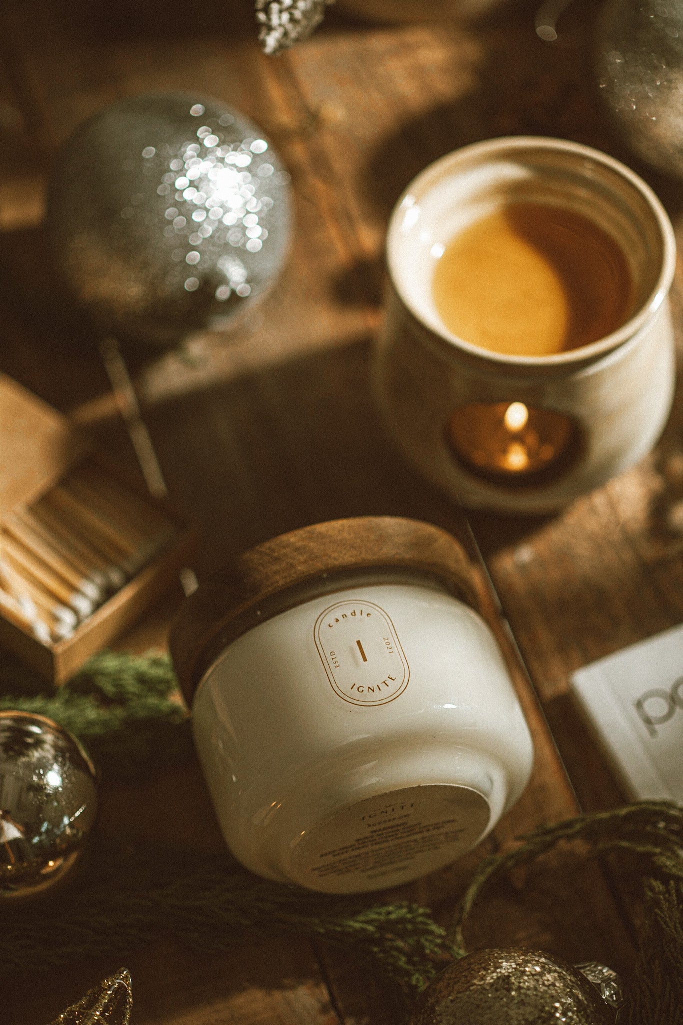 Christmas scented candle