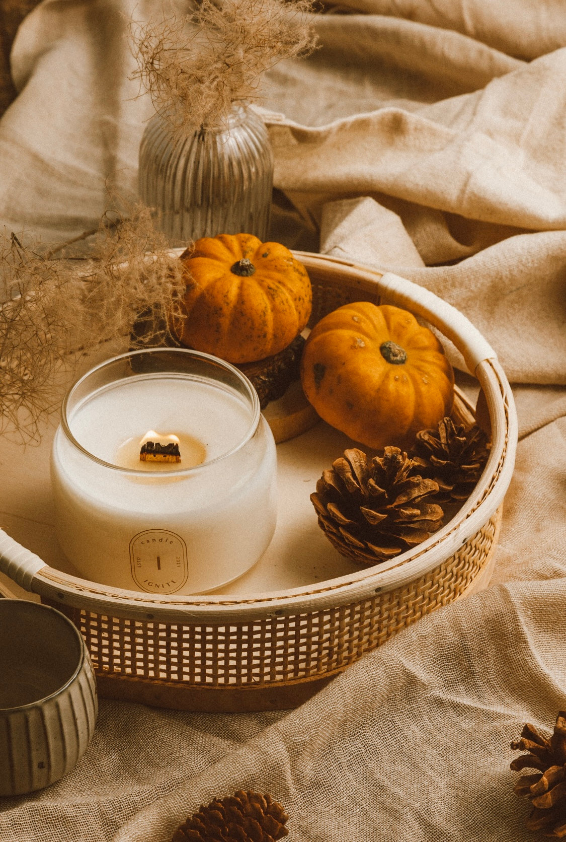 Cinnamon apple pie aromatherapy scented candle