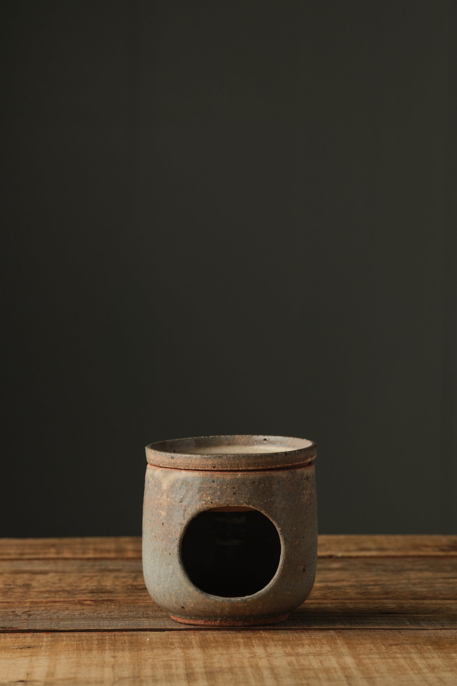 Bruciatore per Oli Artigianale in Ceramica Shigaraki - Lavorato al Tornio