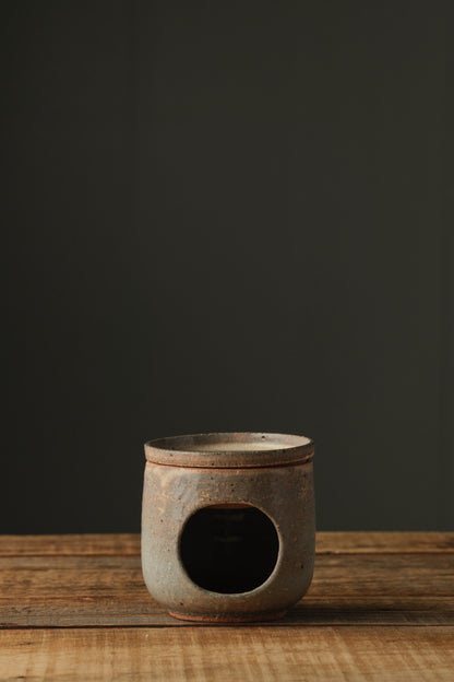 Bruciatore per Oli Artigianale in Ceramica Shigaraki - Lavorato al Tornio