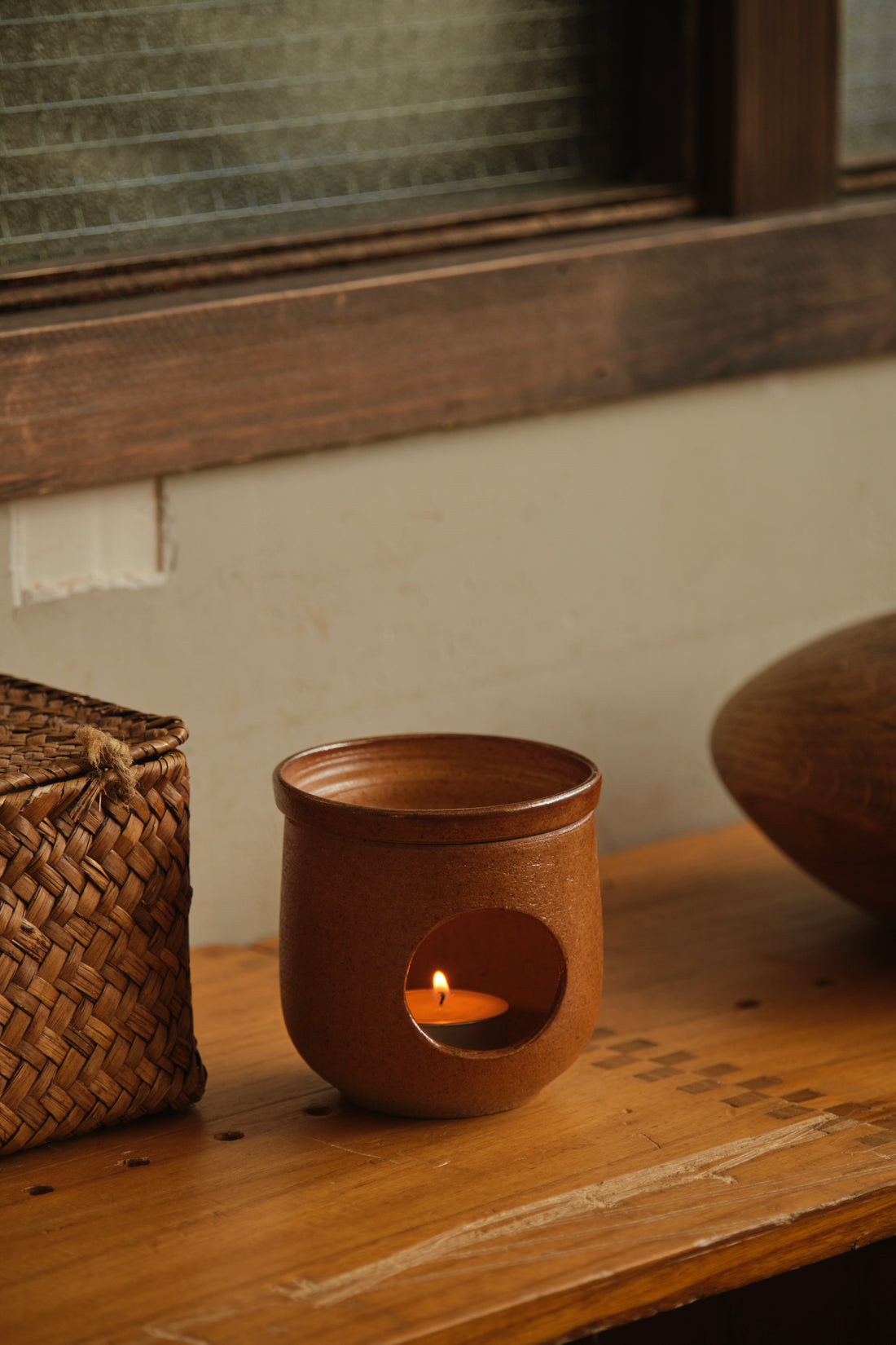 Bruciatore per Oli Artigianale in Ceramica Shigaraki - Lavorato al Tornio (Preordina ora. Spedizione prevista a partire dal 15 novembre)